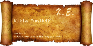 Kukla Euniké névjegykártya